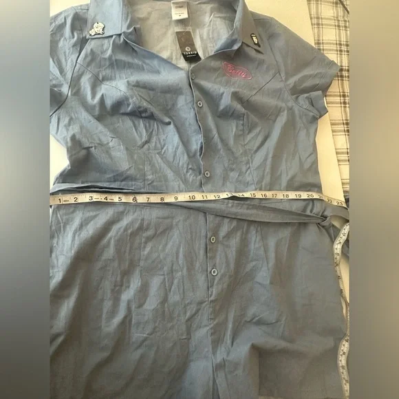 torrid X Betty & Veronica Chambray SpreadCollar Retro Button Front Romper NWT 18 - Picture 14 of 16